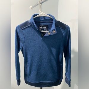 Boys Blue Sweater Half Button Boys Youth Size Medium